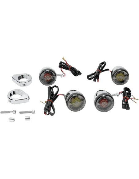 DRAG SPECIALTIES Blinker - TURN SIGNAL KIT RED-SMK