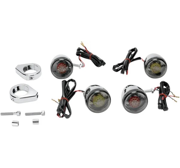 DRAG SPECIALTIES Blinker - TURN SIGNAL KIT RED-SMK