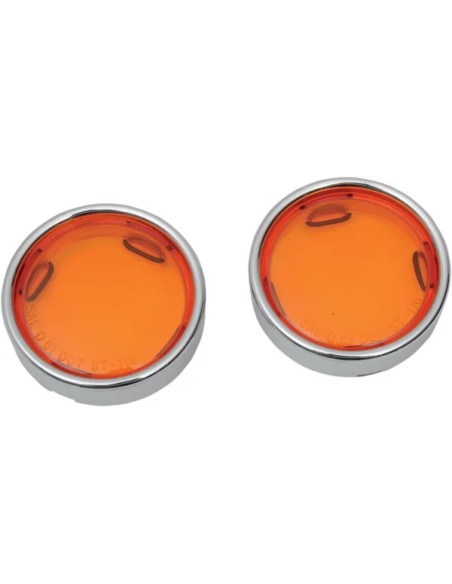 DRAG SPECIALTIES Montagematerial & Zubehör - LENS AMBR W/TRIM RING