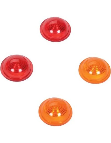DRAG SPECIALTIES Abdeckungen & Halterungen - LENS KIT AMB/RED MINI-BUL