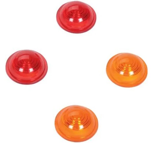 DRAG SPECIALTIES Abdeckungen & Halterungen - LENS KIT AMB/RED MINI-BUL