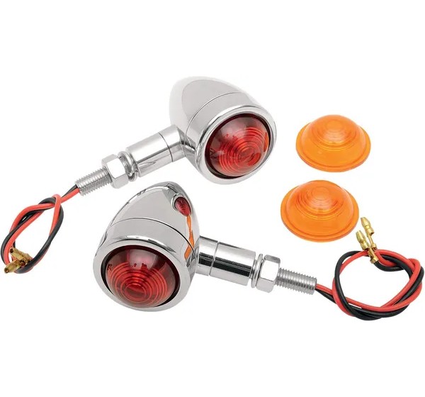 DRAG SPECIALTIES Zusatzbeleuchtung - LIGHT MINI-BULLET AMBR/RD