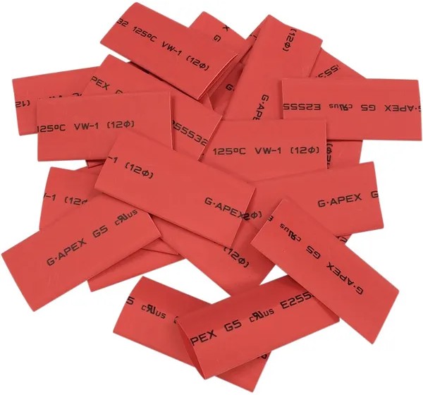 DRAG SPECIALTIES Batterien - TUBE HT SHRK RED 25PK