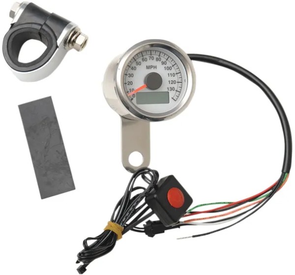 DRAG SPECIALTIES Tachometer & Drehzahlmesser - SPEEDOMETER 1.87WHT PRO