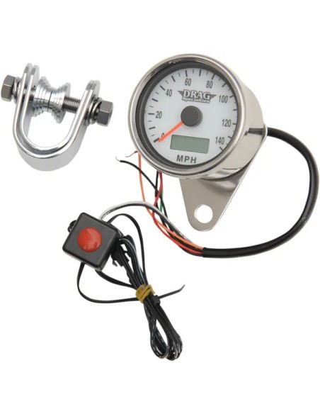 DRAG SPECIALTIES Tachometer & Drehzahlmesser - SPEEDOMETER 2.37WHT PRO