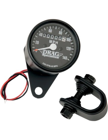 DRAG SPECIALTIES Tachometer & Drehzahlmesser - SPEEDO BLK 2:1 BLK FACE