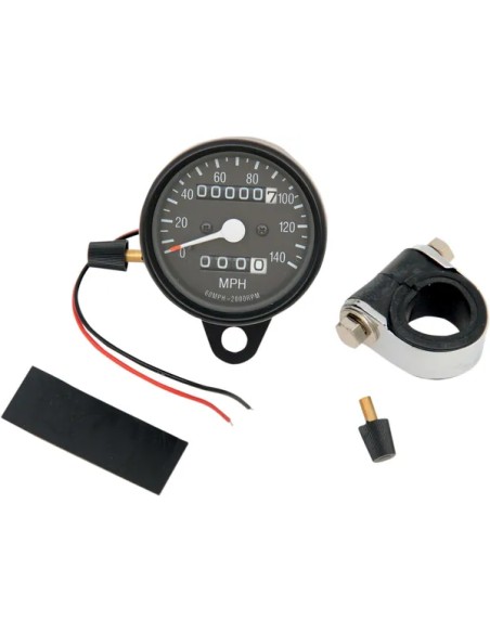 DRAG SPECIALTIES Tachometer & Drehzahlmesser - SPEEDO BLK 2:1TRP BLK FCE
