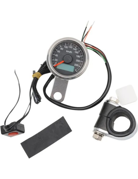 DRAG SPECIALTIES Tachometer & Drehzahlmesser - SPEEDO 1.87PRO BLK KM/H