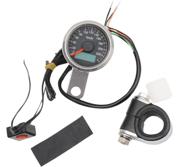 DRAG SPECIALTIES Tachometer & Drehzahlmesser - SPEEDO 1.87PRO BLK KM/H