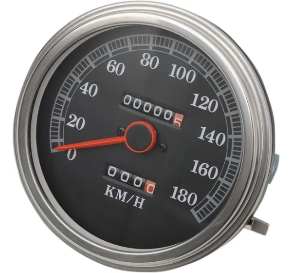 DRAG SPECIALTIES Tachometer & Drehzahlmesser - SPEEDO 2:1 89-95FACE KM/H