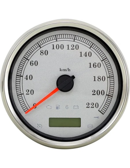 DRAG SPECIALTIES Tachometer & Drehzahlmesser - SPEEDOMETER SILVER KPH 5