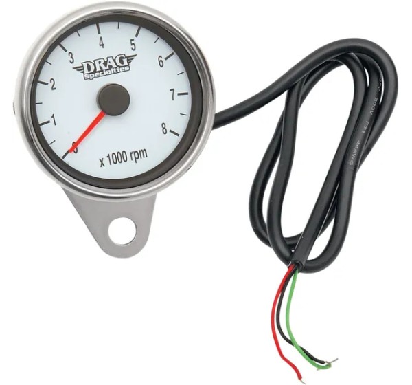 DRAG SPECIALTIES Tachometer & Drehzahlmesser - TACHOMETER WHT FACE