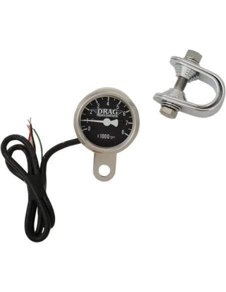 DRAG SPECIALTIES Tachometer & Drehzahlmesser - TACH EL 1-7/8 BLK LED LT