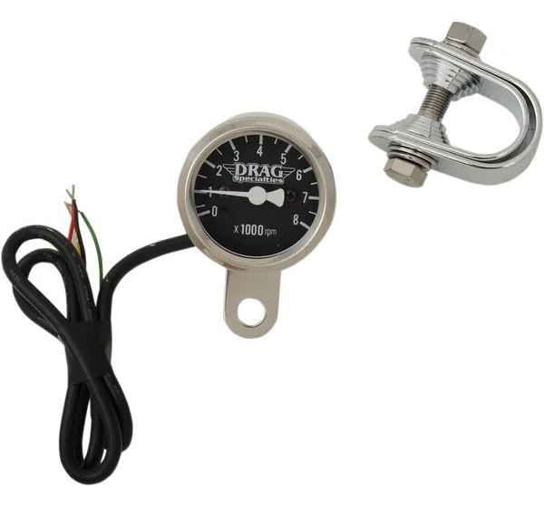 DRAG SPECIALTIES Tachometer & Drehzahlmesser - TACH EL 1-7/8 BLK LED LT