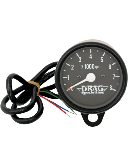 DRAG SPECIALTIES Anzeigeninstrumente - TACH BLK 2.4 BLK W/BULB