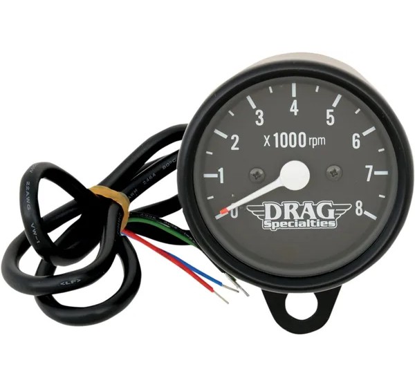 DRAG SPECIALTIES Anzeigeninstrumente - TACH BLK 2.4 BLK W/BULB