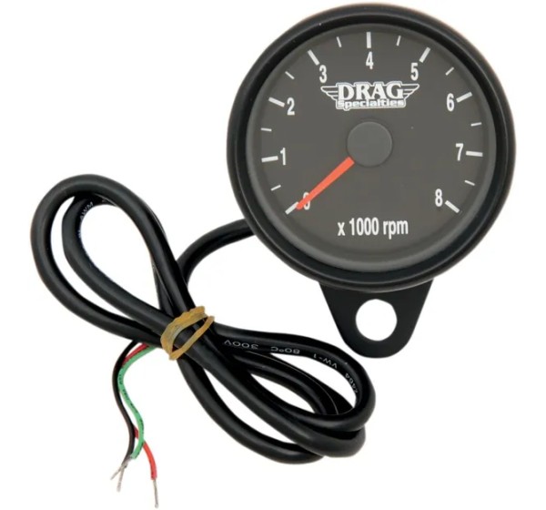 DRAG SPECIALTIES Tachometer & Drehzahlmesser - TACH BLK 2.4 BLK W/LED