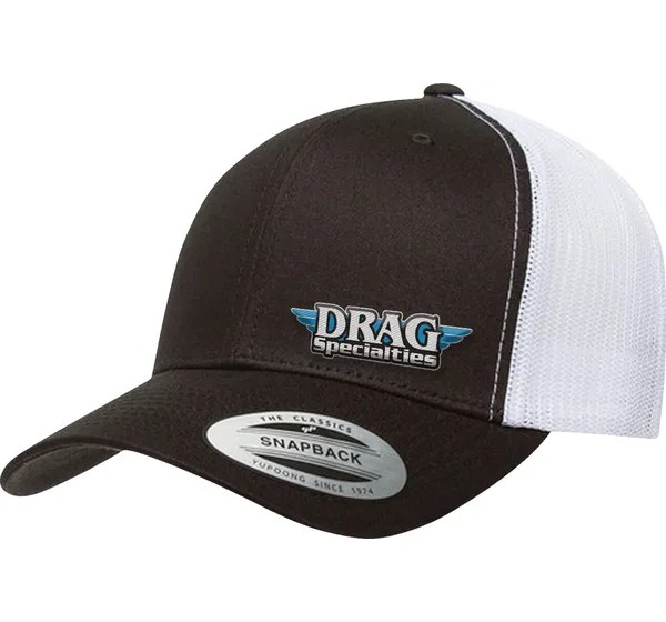 DRAG SPECIALTIES Kopf- & Halsbedeckungen - HAT DRAG MESH SNPBK BK/WH
