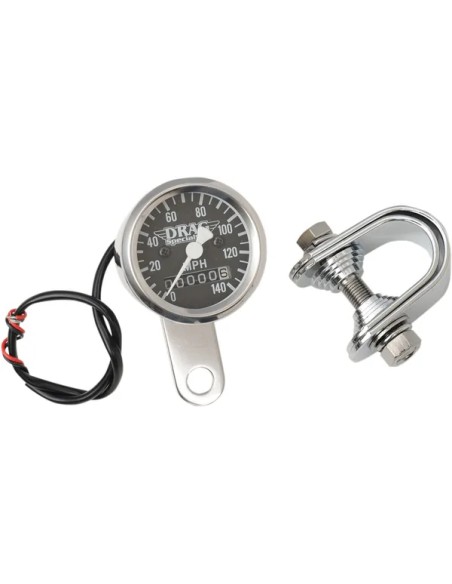 DRAG SPECIALTIES Tachometer & Drehzahlmesser - 1 7/8 2-1 SPEED-O BLACK
