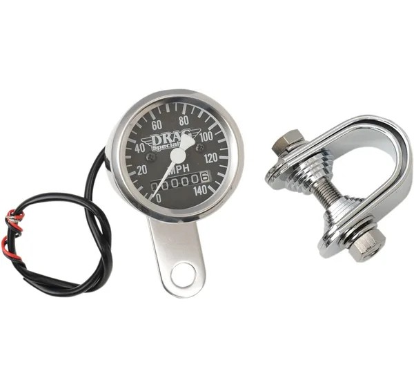 DRAG SPECIALTIES Tachometer & Drehzahlmesser - 1 7/8 2-1 SPEED-O BLACK