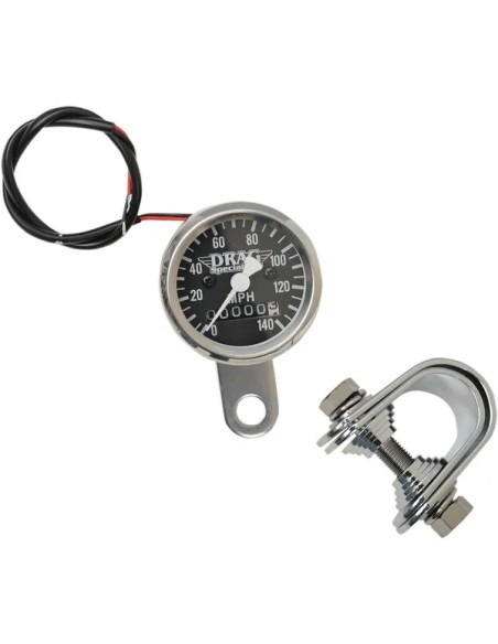 DRAG SPECIALTIES Tachometer & Drehzahlmesser - 1 7/8 MINI SPEED-O BLACK