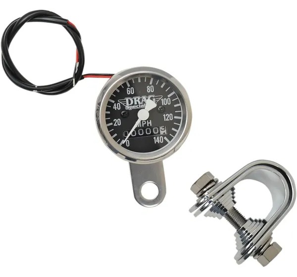 DRAG SPECIALTIES Tachometer & Drehzahlmesser - 1 7/8 MINI SPEED-O BLACK