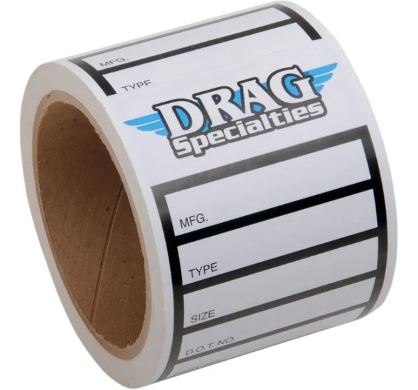 DRAG SPECIALTIES Werbeartikel - TIRE LABEL D/S 100PCS
