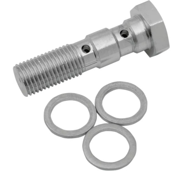 DRAG SPECIALTIES Montagematerial & Zubehör - BANJO BOLT 3/8-24 DUAL