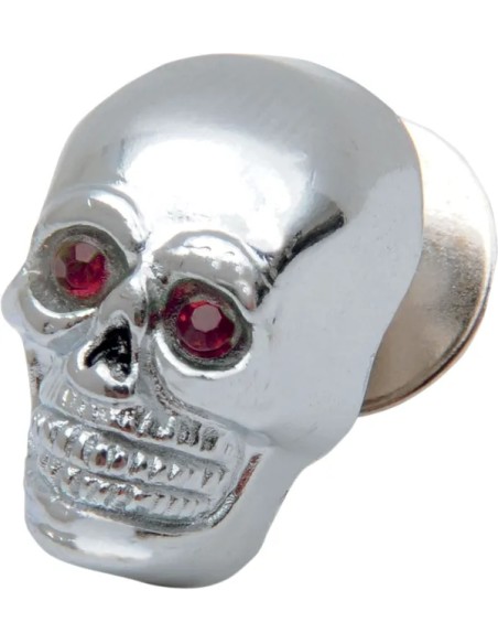 DRAG SPECIALTIES Montagematerial & Zubehör - SM CHR SKULL W/RED EYE