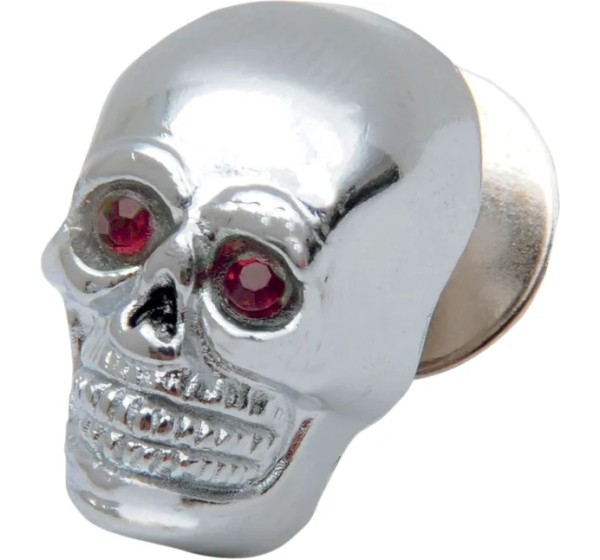 DRAG SPECIALTIES Montagematerial & Zubehör - SM CHR SKULL W/RED EYE