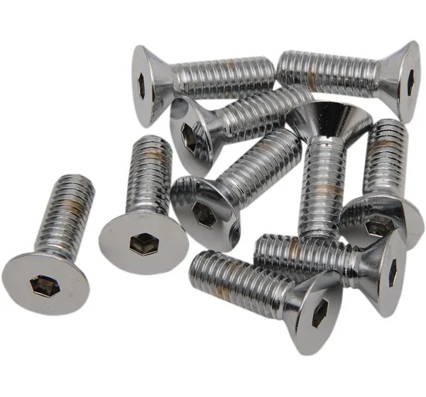 DRAG SPECIALTIES Montagematerial & Zubehör - 5/16X18X1 CHR FLAT HEAD