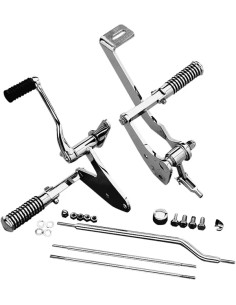 Vorverlegte Fußrastenanlage mit Pegs