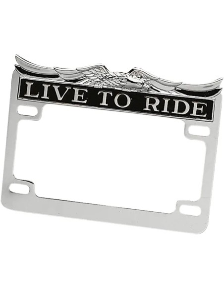 DRAG SPECIALTIES Kennzeichen - CHR LIVE-RIDE LIC FRAME