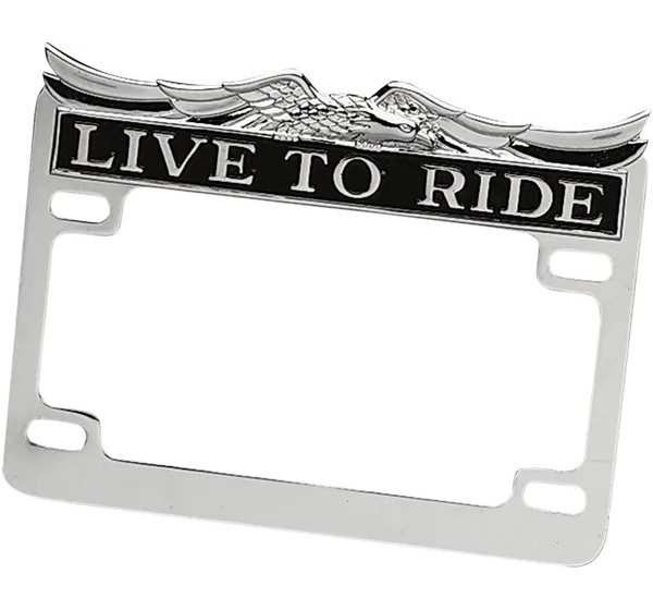 DRAG SPECIALTIES Kennzeichen - CHR LIVE-RIDE LIC FRAME