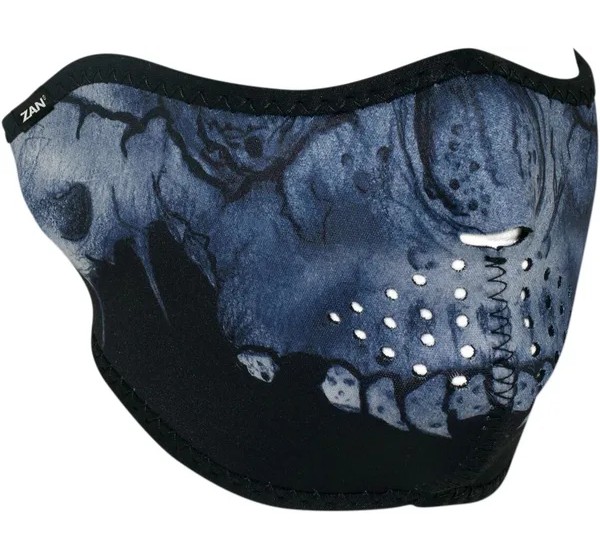ZAN HEADGEAR Kopf- & Halsbedeckungen - HALF MASK MIDNIGHT SKULL