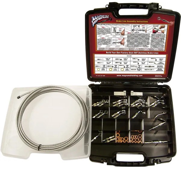 MAGNUM SHIELDING Brems- & Kupplungsleitungen - BYO BRAKE KIT DELUXE CHR