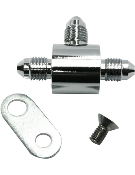 MAGNUM SHIELDING Brems- & Kupplungsleitungen - T-BLOCK W/BRKT AN3 CHROME