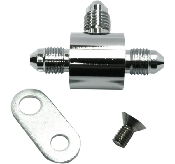 MAGNUM SHIELDING Brems- & Kupplungsleitungen - T-BLOCK W/BRKT AN3 CHROME