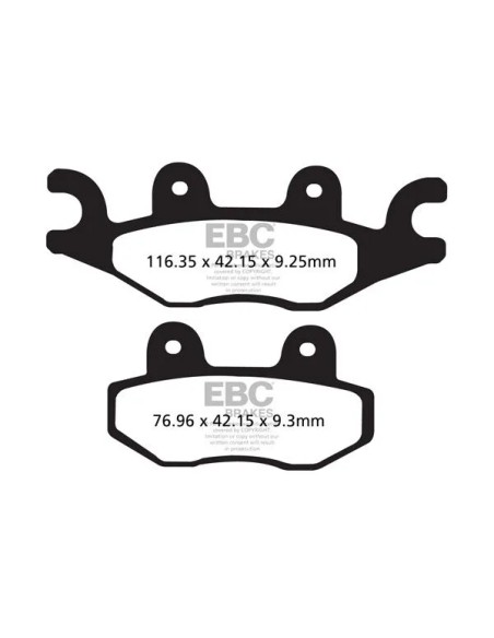 EBC Bremsbeläge & Bremsbacken für CECTEK KINGCOBRA 500 IX EFI 4X4 2009-2010
