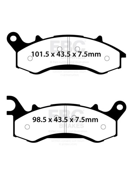 EBC Bremsbeläge & Bremsbacken für MUTT HILTS 125 CBS 2019-2022