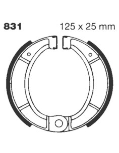 „G“ genutete Bremsbacke