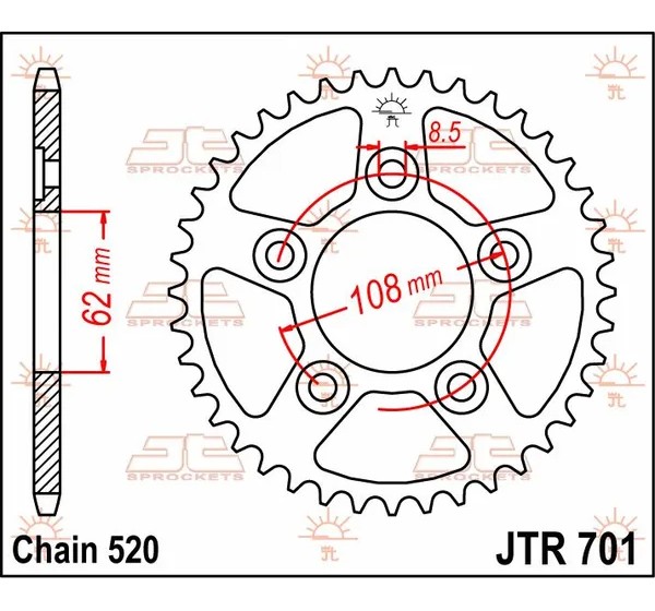 JT SPROCKETS Ritzel & Kettenräder - Detailansicht