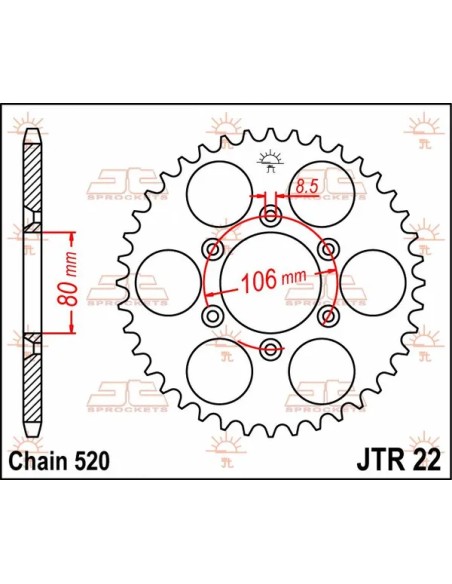 JT SPROCKETS Ritzel & Kettenräder - Detailansicht