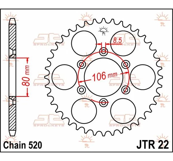 JT SPROCKETS Ritzel & Kettenräder - Detailansicht