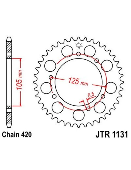 JT SPROCKETS Ritzel & Kettenräder - Detailansicht