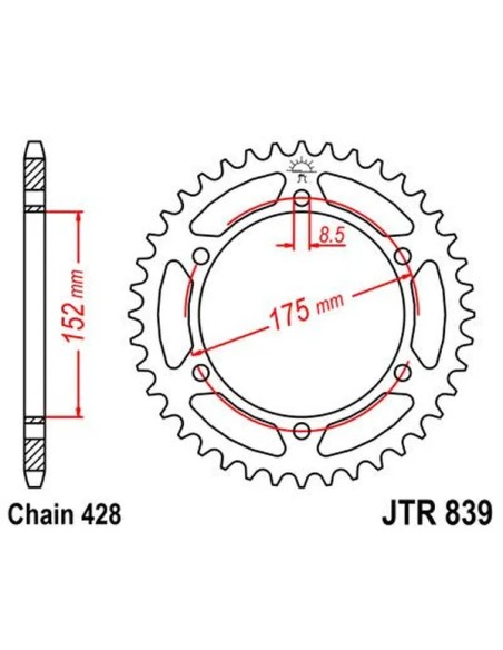 JT SPROCKETS Ritzel & Kettenräder - Detailansicht