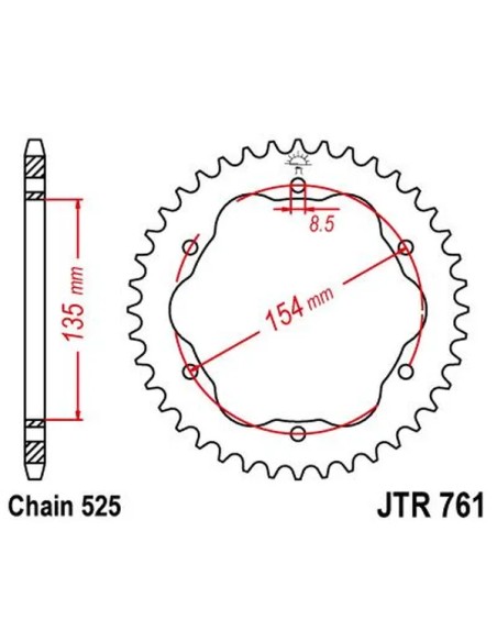 JT SPROCKETS Ritzel & Kettenräder - Detailansicht