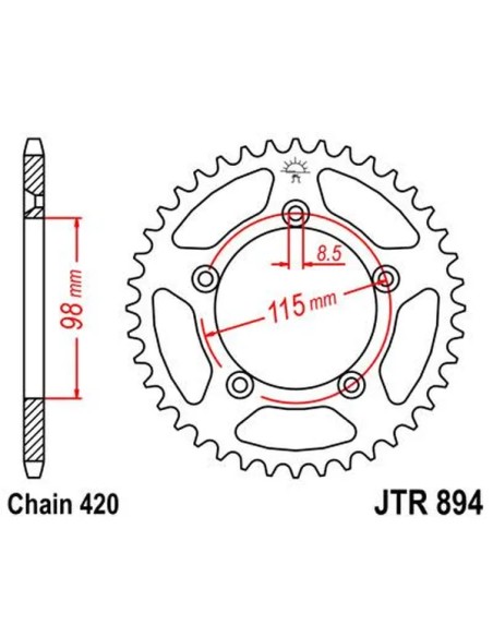 JT SPROCKETS Ritzel & Kettenräder - Detailansicht
