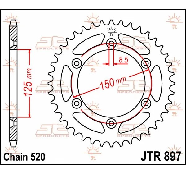 JT SPROCKETS Ritzel & Kettenräder - Detailansicht