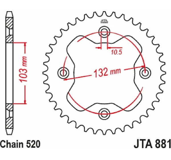 JT SPROCKETS Ritzel & Kettenräder für KTM SX 505 ATV 2009-2013